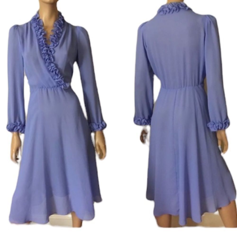 Vig Ursula Of Switzerland Pink Mauve Ruffled Dress